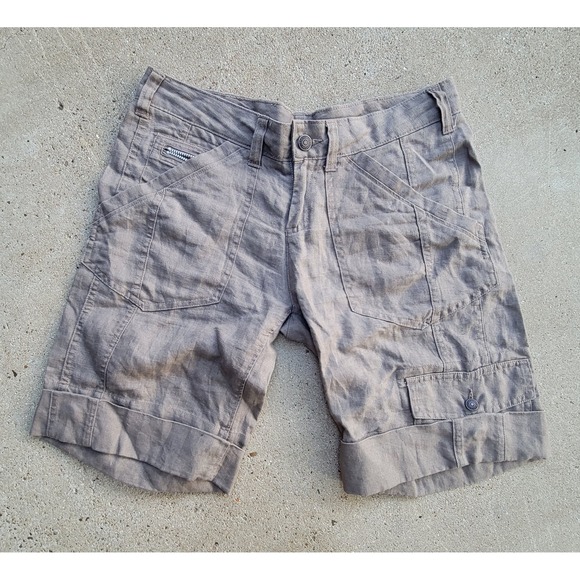 GAP Pants - Gap Cargo Shorts Mid Rise Junior Size 1 Light Olive Green Outdoor Casual Linen